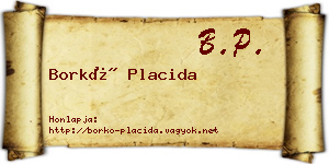 Borkó Placida névjegykártya